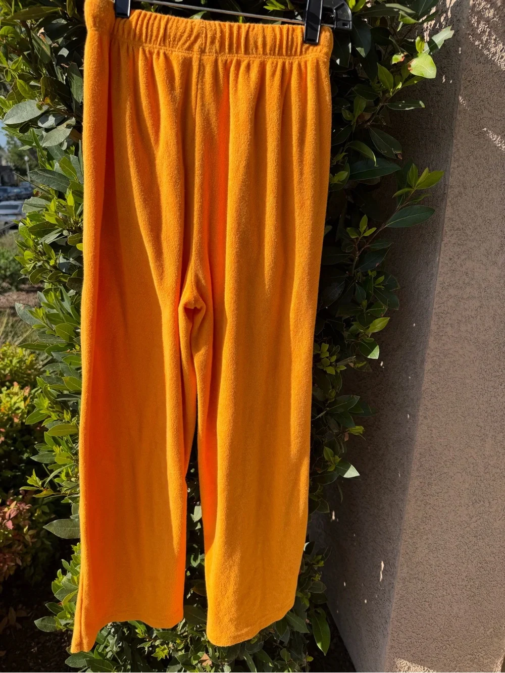 Ascot and Hart California Matching set Yellow Terry Set with Pink Script